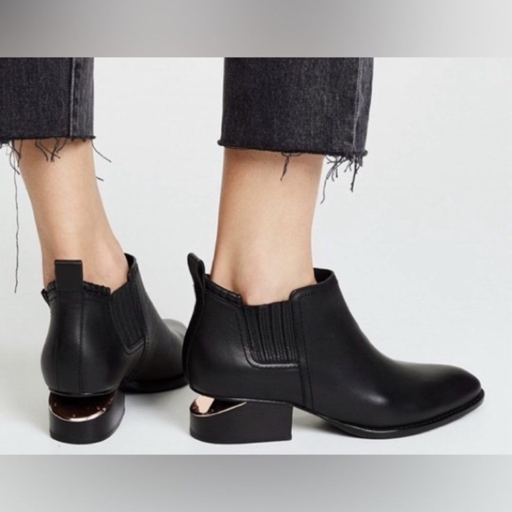 Alexander Wang original Kori Lambskin Leather Cut Out Heels Shoes Size 38